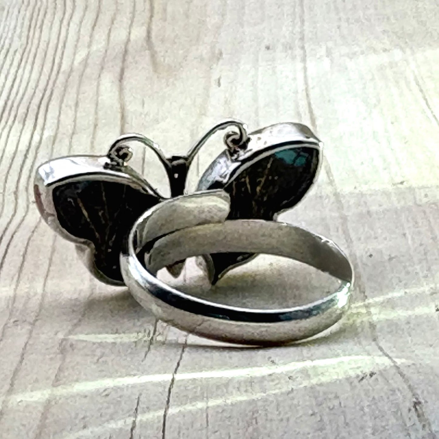 Dos de la Bague Azura Délicate ajustable en argent
