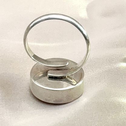Bague Huayruro Cercle en argent avec anneau ajustable