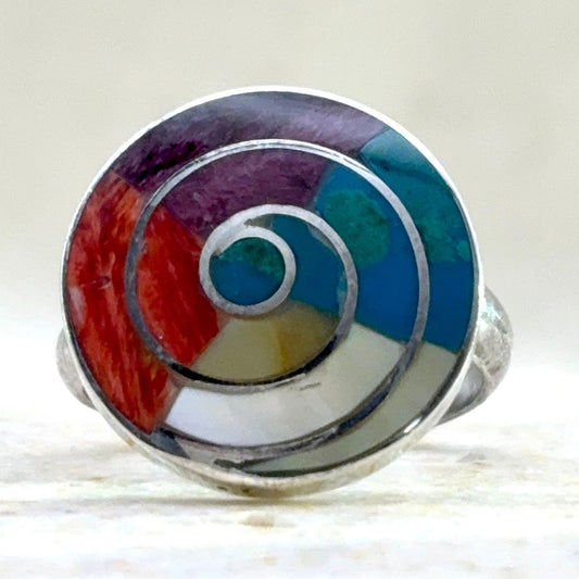 Bague Spira en argent avec ajustable motif spirale