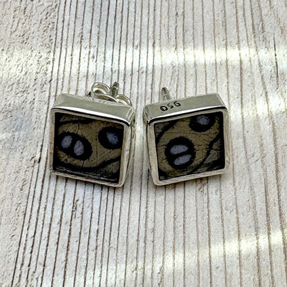 Boucles d’oreilles Azura Ocellé en argent couleur brun ocellé
