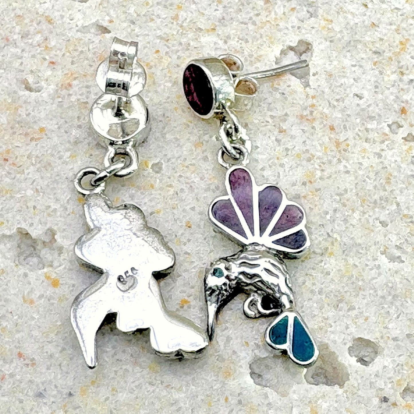 Boucles d'oreilles Colibri Élan en argent