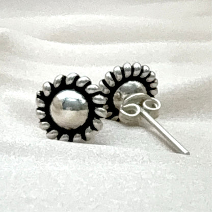 Boucles d’oreilles Soléa en argent – vue arrière avec fermoir poussette