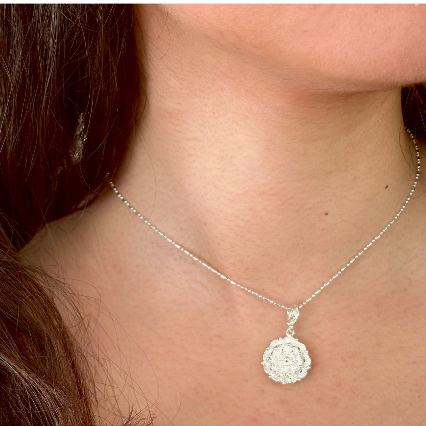 Pendentif Roséa en argent