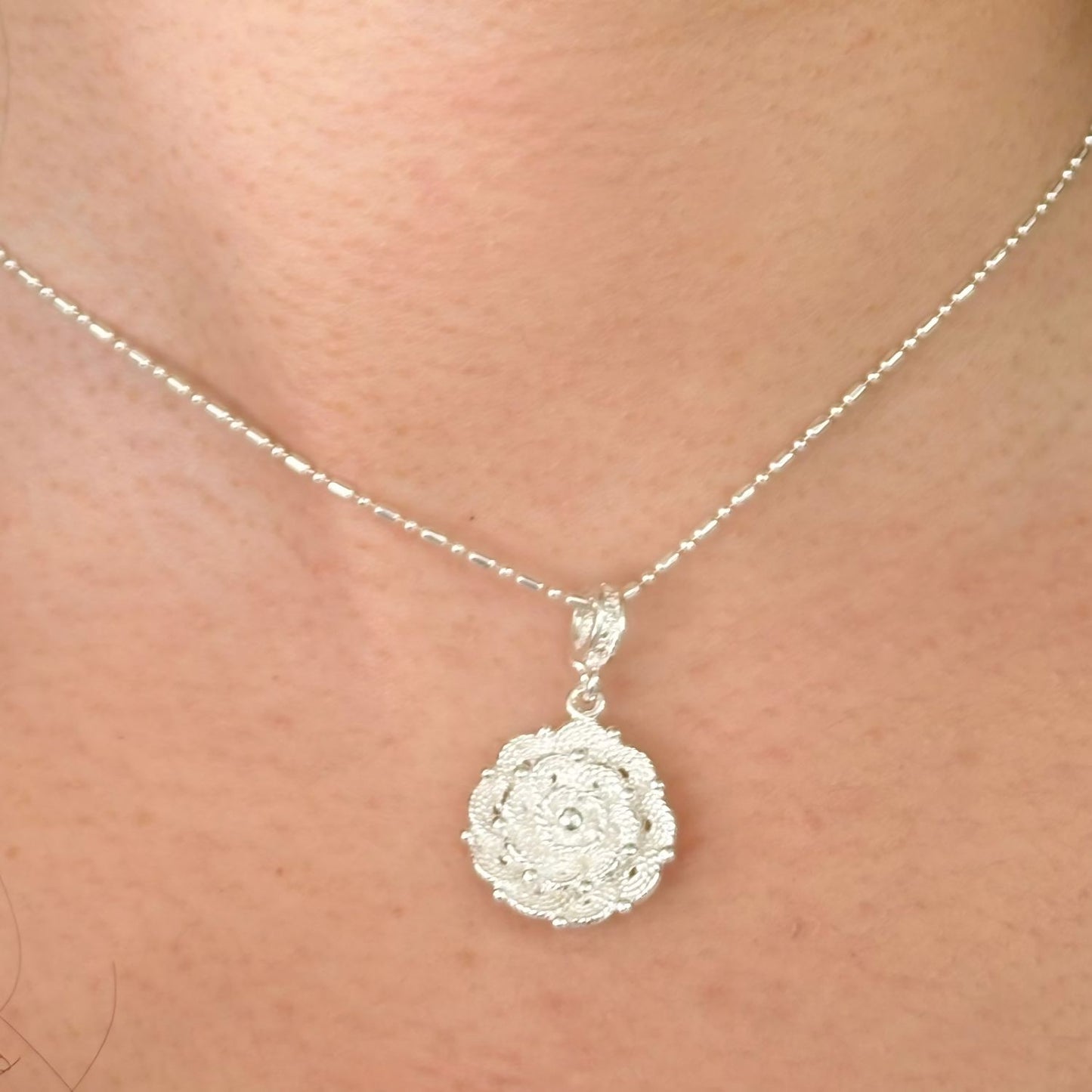 Pendentif Roséa en argent