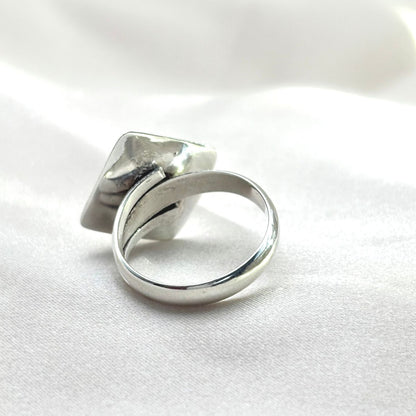  Dos ajustable de la bague Huayruro Facette en argent 950
