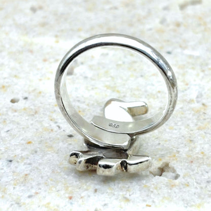  Dos ajustable de la bague Yara en argent


