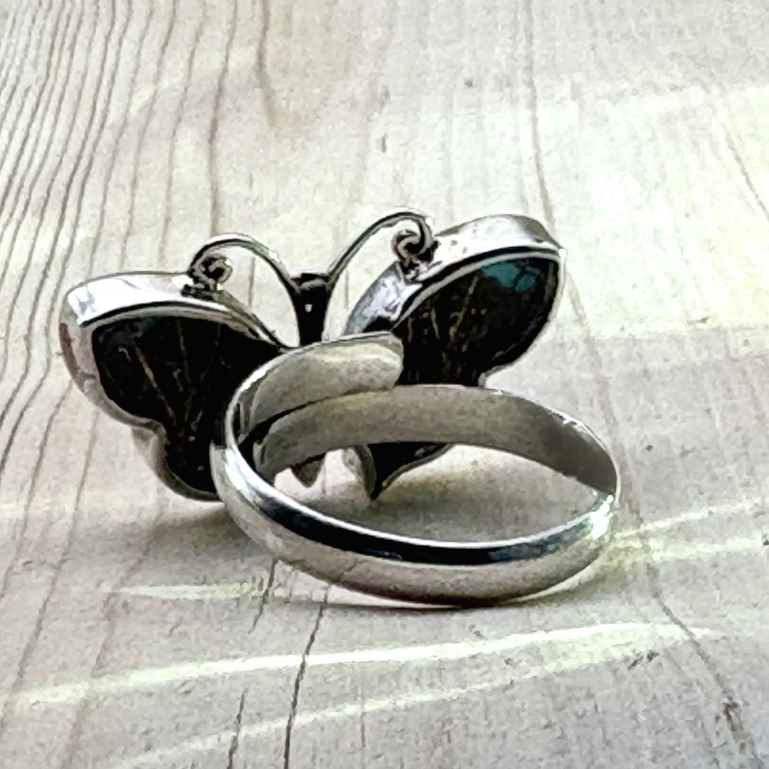 Dos de la Bague Azura Délicate ajustable en argent
