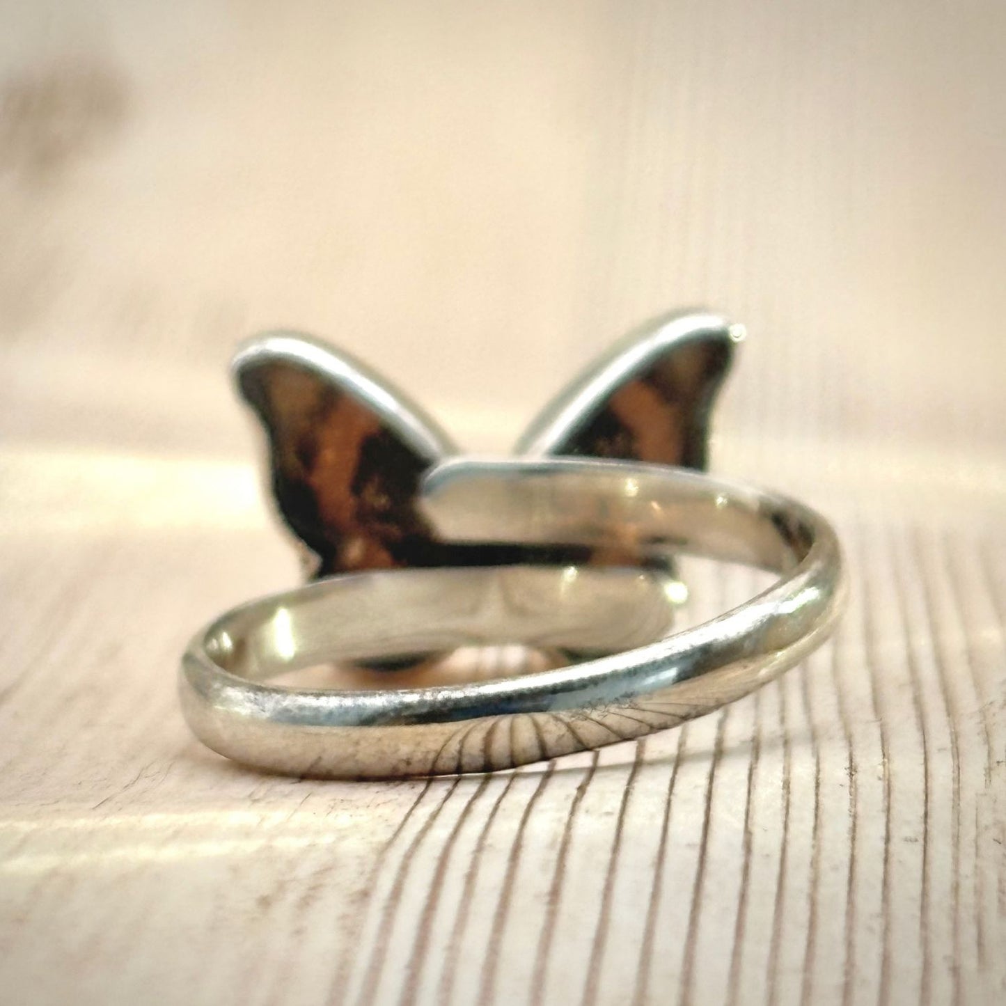 Dos de la Petite Bague Azura ajustable en argent 
