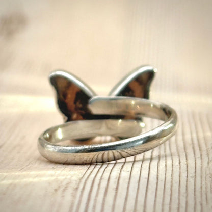 Dos de la Petite Bague Azura ajustable en argent 
