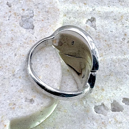 Intérieur de la bague Vita Double en argent ajustable