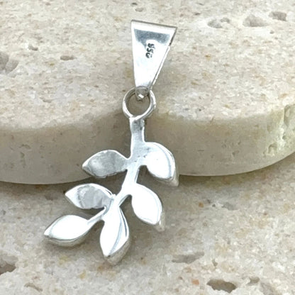 Dos du pendentif Ramée en argent 950 – motif branche feuillagée