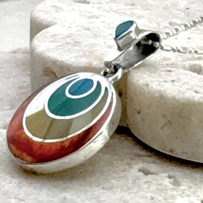 Pendentif Spira en argent – vue de profil