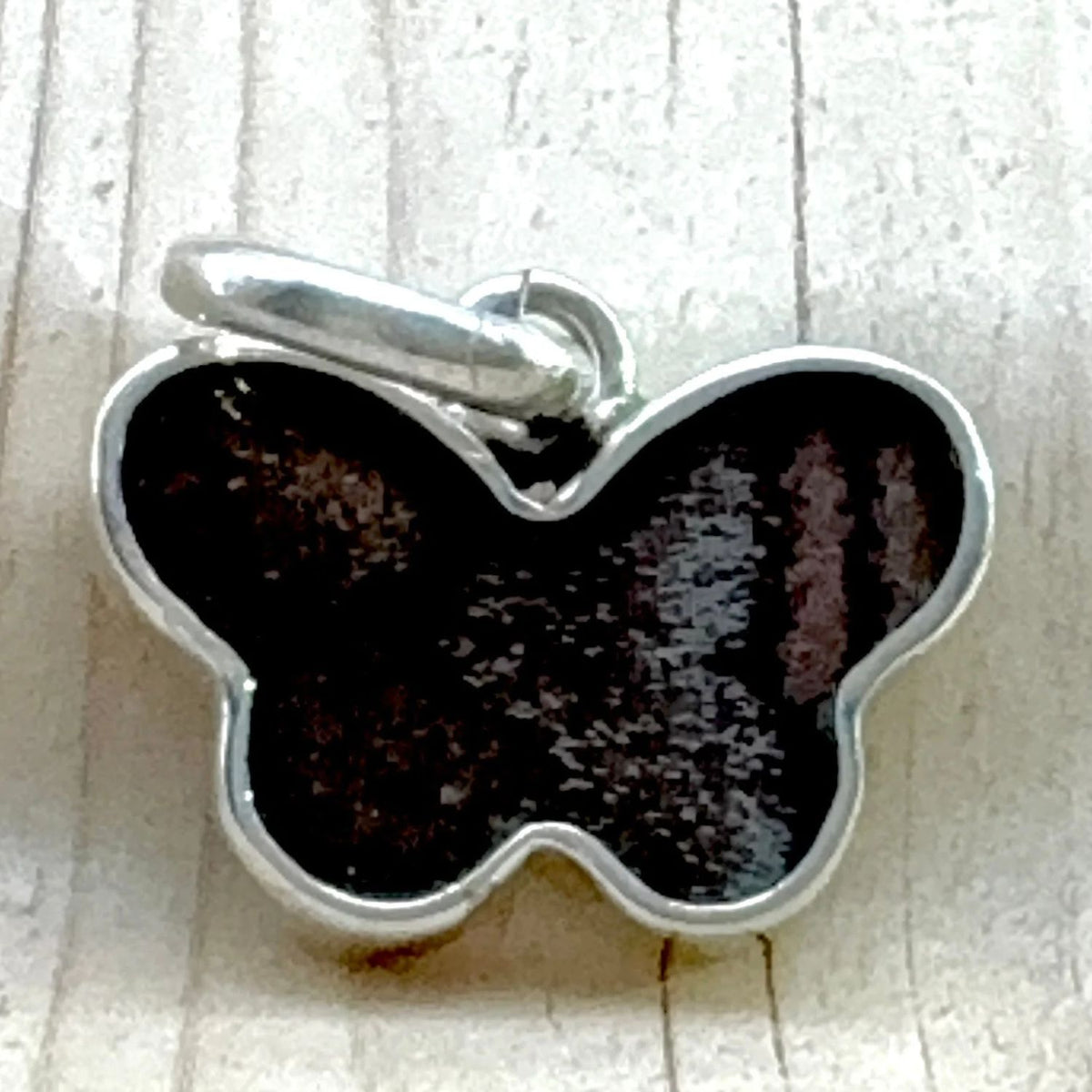 Pendentif Azura réversible en argent –  Brun naturel