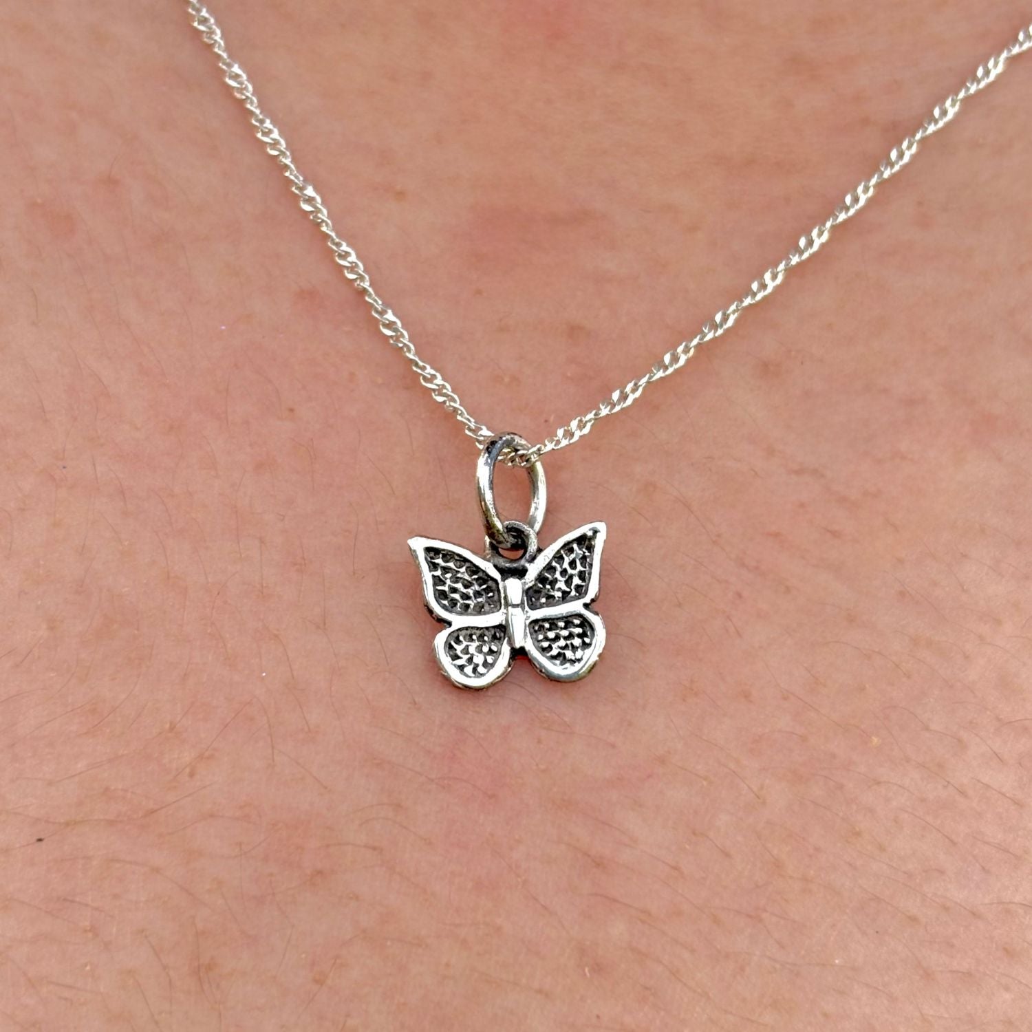 Pendentif Papillon Ombre porté avec chaîne en argent 925