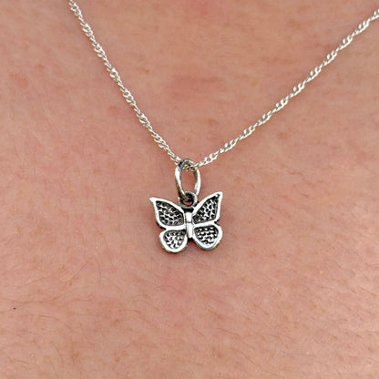 Pendentif Papillon Ombre porté avec chaîne en argent 925