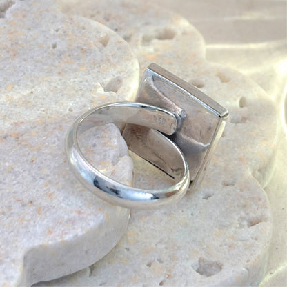 Dos de la bague Prisma ajustable en argent 950