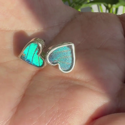 Vidéo des boucles d’oreilles Azura Cœur en lumière naturelle
